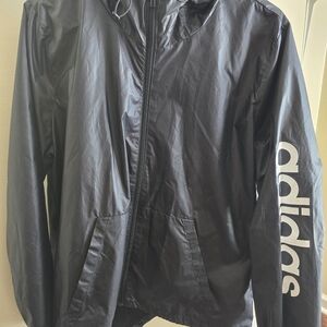 Adidas Black Windbreaker Jacket